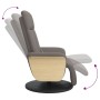 Sillón reclinable de masaje con reposapiés tela gris taupe de , Sillones - Ref: Foro24-356538, Precio: 259,81 €, Descuento: %