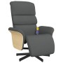 Sillón reclinable de masaje con reposapiés tela gris oscuro de , Sillones - Ref: Foro24-356614, Precio: 299,23 €, Descuento: %