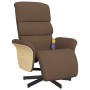 Sillón reclinable de masaje con reposapiés tela marrón de , Sillones - Ref: Foro24-356616, Precio: 255,29 €, Descuento: %