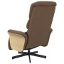 Sillón reclinable de masaje con reposapiés tela marrón de , Sillones - Ref: Foro24-356616, Precio: 255,29 €, Descuento: %