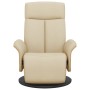 Sillón reclinable con reposapiés tela color crema de , Sillones - Ref: Foro24-356527, Precio: 240,09 €, Descuento: %