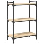Librería 3 estantes madera ingeniería roble Sonoma 60x30x86 cm de , Librerías y estanterías - Ref: Foro24-837648, Precio: 43,...