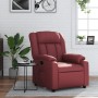 Sillón reclinable de cuero sintético rojo tinto de , Sillones - Ref: Foro24-373564, Precio: 258,96 €, Descuento: %