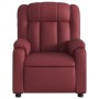 Sillón reclinable de cuero sintético rojo tinto de , Sillones - Ref: Foro24-373564, Precio: 258,96 €, Descuento: %