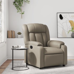 Sillón reclinable de cuero sintético color capuchino de , Sillones - Ref: Foro24-373566, Precio: 231,11 €, Descuento: %