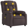 Sillón de masaje reclinable de tela marrón oscuro de , Sillones - Ref: Foro24-373591, Precio: 239,00 €, Descuento: %