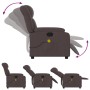 Sillón de masaje reclinable de tela marrón oscuro de , Sillones - Ref: Foro24-373591, Precio: 239,00 €, Descuento: %