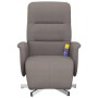 Sillón reclinable de masaje con reposapiés tela gris taupe de , Sillones - Ref: Foro24-356578, Precio: 186,98 €, Descuento: %