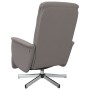 Sillón reclinable de masaje con reposapiés tela gris taupe de , Sillones - Ref: Foro24-356578, Precio: 186,98 €, Descuento: %