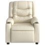 Sillón reclinable de cuero sintético crema de , Sillones - Ref: Foro24-374120, Precio: 267,24 €, Descuento: %