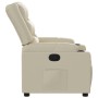 Sillón reclinable de cuero sintético crema de , Sillones - Ref: Foro24-374120, Precio: 267,24 €, Descuento: %