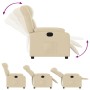 Sillón reclinable eléctrico de tela crema de , Sillones - Ref: Foro24-3205301, Precio: 268,27 €, Descuento: %