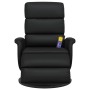 Sillón reclinable masaje con reposapiés cuero sintético negro de , Sillones - Ref: Foro24-356724, Precio: 287,24 €, Descuento: %