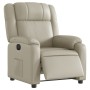 Sillón reclinable eléctrico de cuero sintético crema de , Sillones - Ref: Foro24-3205137, Precio: 290,93 €, Descuento: %