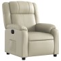 Sillón reclinable eléctrico de cuero sintético crema de , Sillones - Ref: Foro24-3205137, Precio: 290,93 €, Descuento: %
