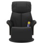 Sillón reclinable masaje con reposapiés cuero sintético negro de , Sillones - Ref: Foro24-356637, Precio: 265,79 €, Descuento: %