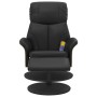 Sillón reclinable masaje con reposapiés cuero sintético negro de , Sillones - Ref: Foro24-356640, Precio: 194,08 €, Descuento: %