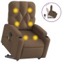 Silla de masaje reclinable de pie de tela marrón de , Sillones - Ref: Foro24-3204726, Precio: 332,24 €, Descuento: %