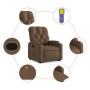 Silla de masaje reclinable de pie de tela marrón de , Sillones - Ref: Foro24-3204726, Precio: 332,24 €, Descuento: %