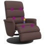 Sillón reclinable masaje con reposapiés cuero sintético marrón de , Sillones - Ref: Foro24-356726, Precio: 229,94 €, Descuent...