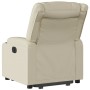 Sillón reclinable elevable eléctrico de cuero sintético crema de , Sillones - Ref: Foro24-3206560, Precio: 360,48 €, Descuent...