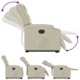 Sillón reclinable elevable eléctrico de cuero sintético crema de , Sillones - Ref: Foro24-3206560, Precio: 360,48 €, Descuent...