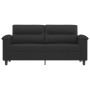 Sofá de 2 plazas de tela de microfibra negro 140 cm de , Sofás - Ref: Foro24-359564, Precio: 306,60 €, Descuento: %