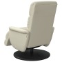 Sillón reclinable con reposapiés cuero sintético color crema de , Sillones - Ref: Foro24-356718, Precio: 212,67 €, Descuento: %