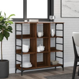 Aparador de madera de ingeniería marrón roble 102x32x103,5 cm de , Aparadores - Ref: Foro24-837731, Precio: 54,68 €, Descuent...