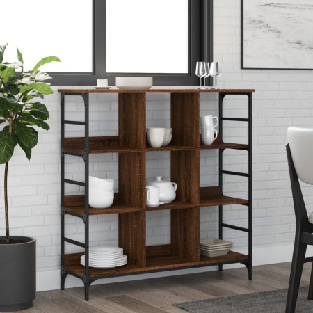 Aparador de madera de ingeniería marrón roble 102x32x103,5 cm de , Aparadores - Ref: Foro24-837731, Precio: 54,68 €, Descuent...