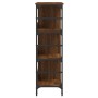 Aparador de madera de ingeniería marrón roble 102x32x103,5 cm de , Aparadores - Ref: Foro24-837731, Precio: 54,68 €, Descuent...