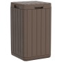 Cubo de basura de exterior PP marrón 38x38x65 cm de , Cubos de la basura y papeleras - Ref: Foro24-364226, Precio: 106,33 €, ...