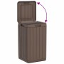 Cubo de basura de exterior PP marrón 38x38x65 cm de , Cubos de la basura y papeleras - Ref: Foro24-364226, Precio: 106,33 €, ...