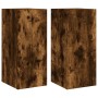 Muebles TV de pared luces LED 2 uds roble ahumado 30,5x35x70 cm de , Muebles TV - Ref: Foro24-837241, Precio: 94,11 €, Descue...