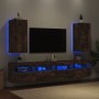Muebles TV de pared luces LED 2 uds roble ahumado 30,5x35x70 cm de , Muebles TV - Ref: Foro24-837241, Precio: 94,11 €, Descue...