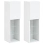 Muebles de TV con luces LED 2 uds blanco 30,5x30x102 cm de , Muebles TV - Ref: Foro24-837016, Precio: 150,90 €, Descuento: %