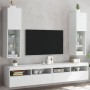 Muebles de TV con luces LED 2 uds blanco 30,5x30x102 cm de , Muebles TV - Ref: Foro24-837016, Precio: 150,90 €, Descuento: %