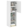 Muebles de TV con luces LED 2 uds blanco 30,5x30x102 cm de , Muebles TV - Ref: Foro24-837016, Precio: 150,90 €, Descuento: %