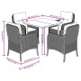 Set comedor de jardín 5 pzas con cojines ratán sintético beige de , Conjuntos de jardín - Ref: Foro24-3211970, Precio: 523,36...