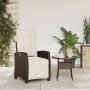 Sillón reclinable de jardín con reposapiés ratán PE marrón de , Sillas de jardín - Ref: Foro24-365234, Precio: 160,47 €, Desc...