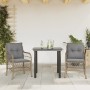 Sillas y mesita de jardín 3 piezas ratán sintético cojín beige de , Conjuntos de jardín - Ref: Foro24-3212159, Precio: 284,28...