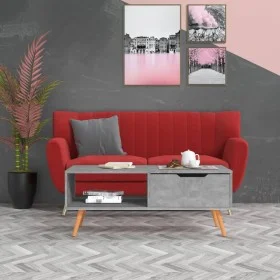 Concrete gray engineered wood TV cabinet 100x49.5x43 cm by vidaXL, Coffee table - Ref: Foro24-326790, Price: 75,75 €, Discoun...
