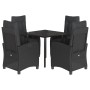 Set de muebles jardín 5 pzas con cojines ratán sintético negro de , Conjuntos de jardín - Ref: Foro24-3212753, Precio: 579,82...