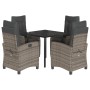 Set comedor de jardín 5 piezas con cojines ratán sintético gris de , Conjuntos de jardín - Ref: Foro24-3212793, Precio: 546,0...