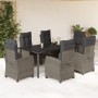 Set comedor jardín 7 pzas y cojines ratán sintético gris de , Conjuntos de jardín - Ref: Foro24-3212798, Precio: 843,50 €, De...