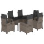 Set comedor jardín 7 pzas y cojines ratán sintético gris de , Conjuntos de jardín - Ref: Foro24-3212798, Precio: 843,50 €, De...