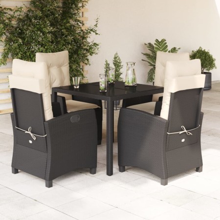 Set de muebles jardín 5 pzas con cojines ratán sintético negro de , Conjuntos de jardín - Ref: Foro24-3212628, Precio: 576,50...