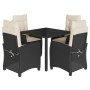 Set de muebles jardín 5 pzas con cojines ratán sintético negro de , Conjuntos de jardín - Ref: Foro24-3212628, Precio: 576,50...
