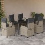 Set comedor jardín 7 pzas y cojines ratán sintético gris claro de , Conjuntos de jardín - Ref: Foro24-3212857, Precio: 821,46...