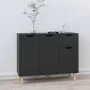 Aparador madera de ingeniería negro brillante 90x30x72 cm de vidaXL, Aparadores - Ref: Foro24-326820, Precio: 109,44 €, Descu...